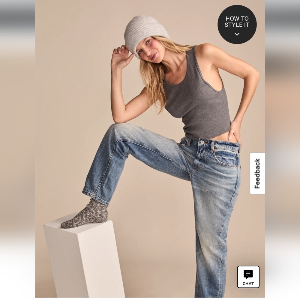 Lucky Brand Blue Mid Rise Boy Jeans